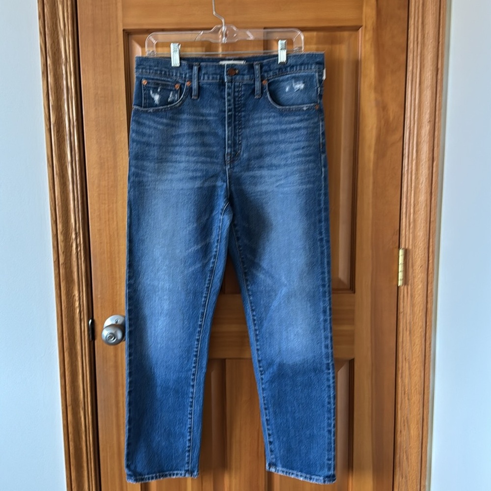 Madewell Classic Straight Denim Jeans, Selvedge Edition, 30x28”, WOODCREST WASH
